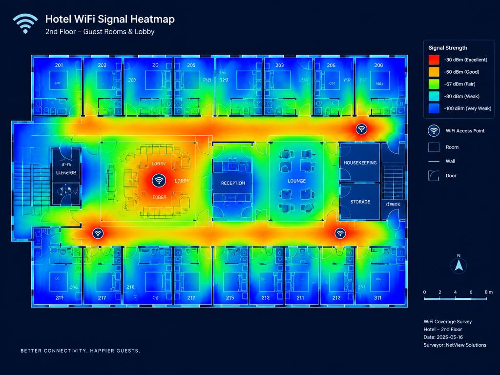 Hotels wireless heatmap
